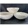 Image 4 : 3 Banneton/Bread Proofing Baskets w/ Linen Cover (9-Inch Size) - Brand New