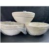 Image 5 : 3 Banneton/Bread Proofing Baskets w/ Linen Cover (7.5-Inch Size) - Brand New