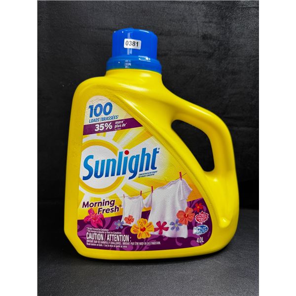 1 4.0L Jug of Sunlight Morning Fresh Laundry Detergent - 100 Loads - New