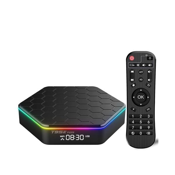1 T95Z Plus Android TV Box - 4GB-64GB Quad Core 6K HDR10+ with Remote - New