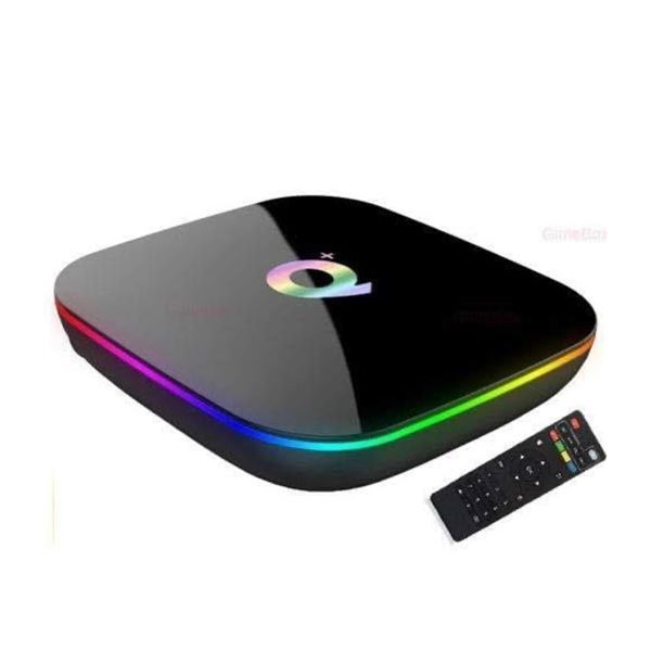 1 Qbox QPLUS Android 10.0 Wifi TV Box - Quad Core 4GB/32GB 4K 3D Ultra HD with Remote - New