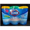 Image 1 : 1 3-Pack of Clorox 99.9% Disinfecting Wipes 225 Wipes Total - Fresh and Lemon Scent - New