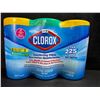 Image 1 : 1 3-Pack of Clorox 99.9% Disinfecting Wipes 225 Wipes Total - Fresh and Lemon Scent - New