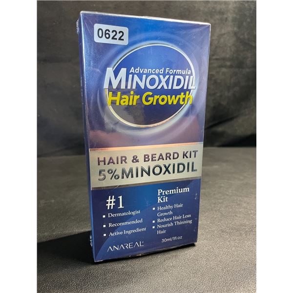 1 Anareal Advanced 5% Minoxidil for Hair Growth - Hair & Beard Kit - 30ml - New Sealed