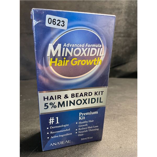 1 Anareal Advanced 5% Minoxidil for Hair Growth - Hair & Beard Kit - 30ml - New Sealed