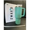 Image 2 : 1 SWAY'D 40oz Insulated Tumbler /Water Bottle with Handle & Straw - Seafoam Color - Brand New!