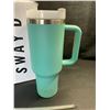 Image 3 : 1 SWAY'D 40oz Insulated Tumbler /Water Bottle with Handle & Straw - Seafoam Color - Brand New!