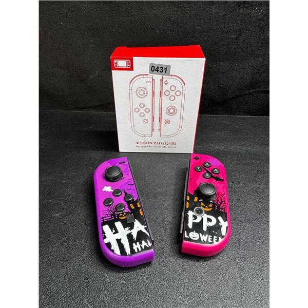 1 Pair of Nintendo Switch JoyCons - Happy Halloween Design - Excellent for Spares or Kids - New