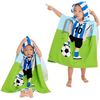 Image 1 : 1 Soccer/Sports Themed Hooded Bath Towel/Towel Wrap for Kids (Fits 3-7yrs) - Brand New