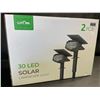 Image 1 : 2-Pack of Litom Solar Landscape Lights for Lawn/Garden - 30LED; Weatherproof Design - Brand New!