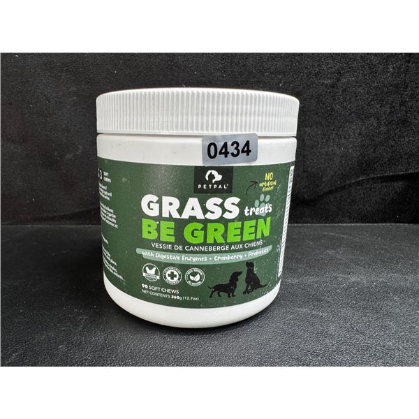 1 Container of PetPal Grass Be Green Digestive Enzyme Dog Treats - 90 Soft Chews - New