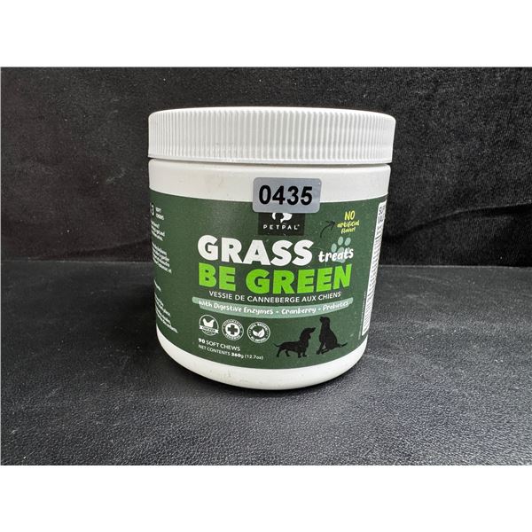 1 Container of PetPal Grass Be Green Digestive Enzyme Dog Treats - 90 Soft Chews - New