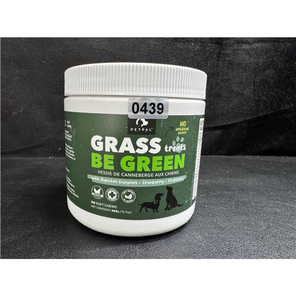 1 Container of PetPal Grass Be Green Digestive Enzyme Dog Treats - 90 Soft Chews - New