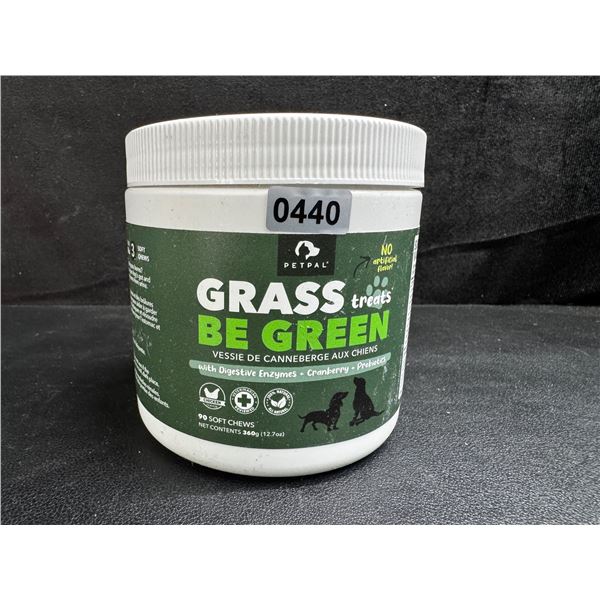1 Container of PetPal Grass Be Green Digestive Enzyme Dog Treats - 90 Soft Chews - New
