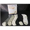 Image 2 : 6-Pack Box of 1/4' Length Diabetic Socks with Cushioned Sole and Seamless Toes - New