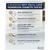 Image 4 : 6-Pack Box of 1/4' Length Diabetic Socks with Cushioned Sole and Seamless Toes - New