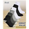Image 5 : 6-Pack Box of 1/4' Length Diabetic Socks with Cushioned Sole and Seamless Toes - New
