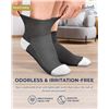 Image 8 : 6-Pack Box of 1/4' Length Diabetic Socks with Cushioned Sole and Seamless Toes - New