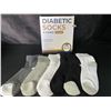 Image 2 : 6-Pack Box of 1/4' Length Diabetic Socks with Cushioned Sole and Seamless Toes - New