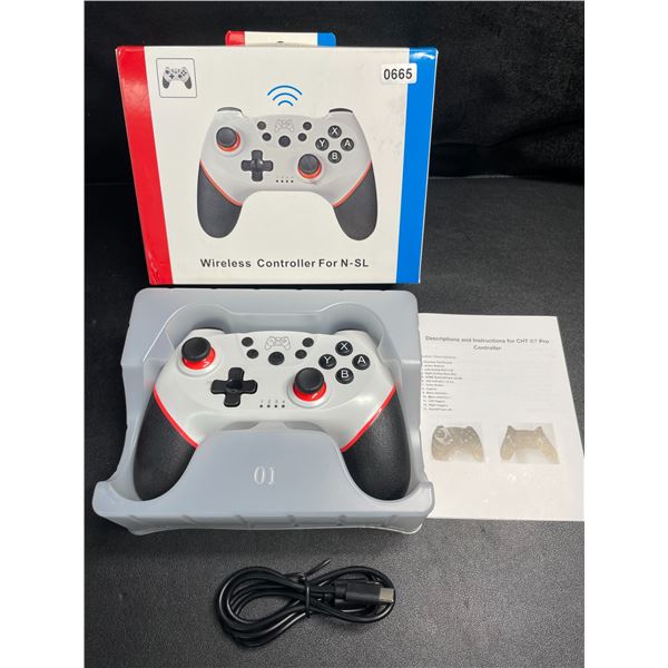 1 Wireless Pro Controller for Nintendo Switch - White - Aftermarket Design - Brand New!