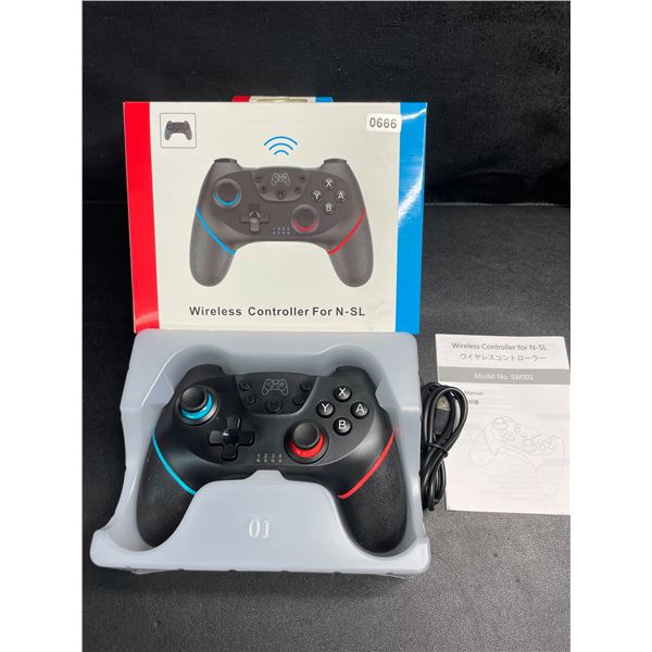1 Wireless Pro Controller for Nintendo Switch - Black - Aftermarket Design - Brand New!