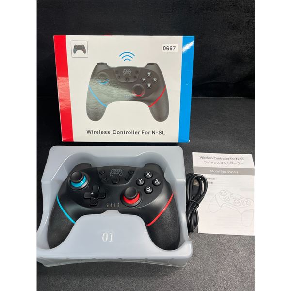 1 Wireless Pro Controller for Nintendo Switch - Black - Aftermarket Design - Brand New!