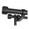 Image 1 : 1 Set of Double Curtain Rods with Aluminum Bouquet Brackets Matte Black 72"-144" - New