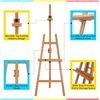Image 5 : 1 Meeden Natural Wood Art Easel Holds Canvas Up To 43x19inch - New