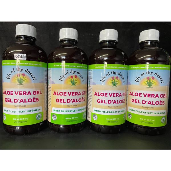 4 Lily of the Desert Aloe Vera Gel Liquid - Drinkable Aloe Vera Beverages - 946ml Each - New