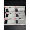 Image 1 : 6 Packs of Fine Tip Dry Erase Markers (4 Each/24 Markers Total) Black - New