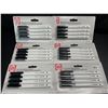 Image 1 : 6 Packs of Fine Tip Dry Erase Markers (4 Each/24 Markers Total) Black - New
