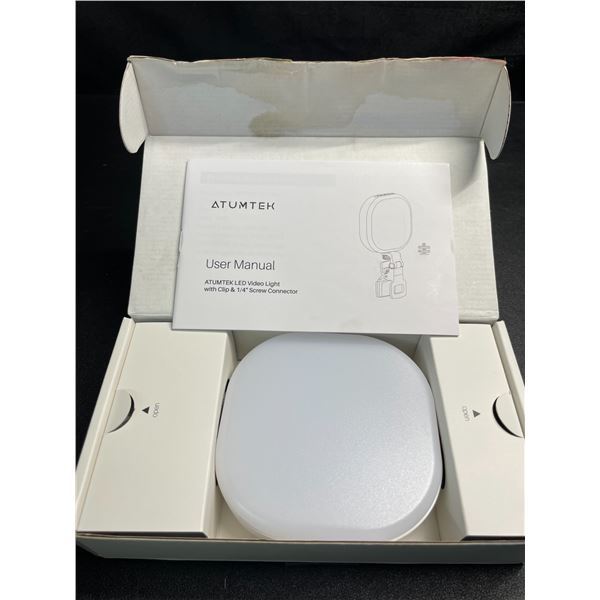 1 Atumtek LED Video Light w/ Clip & Screw Connector - New