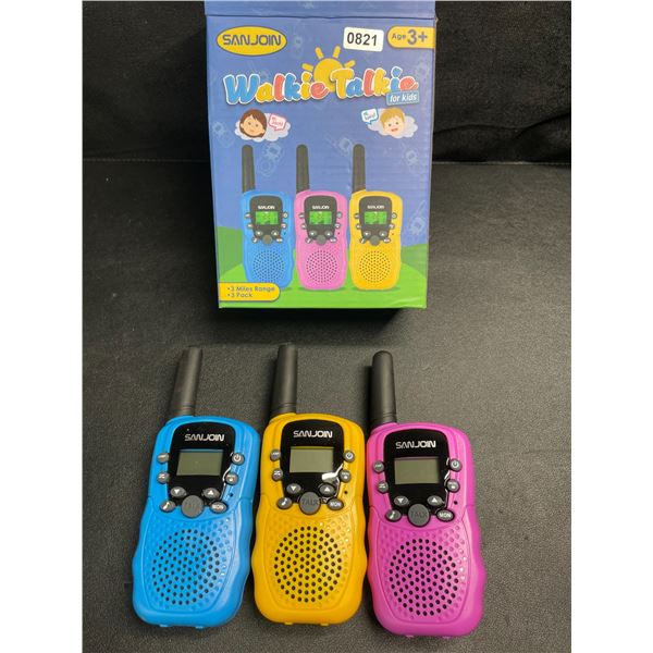 3PC Kids Portable Walkie-Talkie Set - 3 Miles Range - New