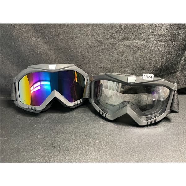 2-Pack of Adult Motorcycle Goggles/ATV/Off-Roading Sport Goggles - New