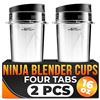 Image 1 : 2 Single Serve 16-Ounce Replacement Cups for Ninja Blenders - Brand New!