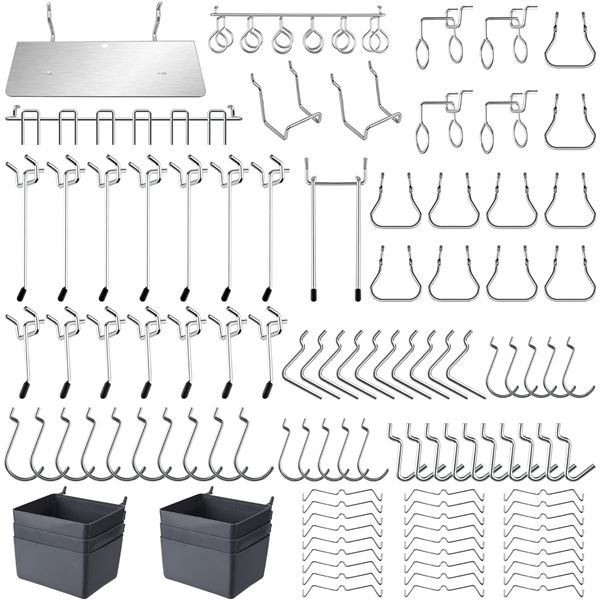 140PC Assorted Pegboard Hook Set for Organizing Pegboards - Brand New