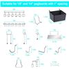 Image 2 : 140PC Assorted Pegboard Hook Set for Organizing Pegboards - Brand New