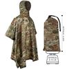Image 2 : 1 Camouflage Hooded Rain Poncho/Lightweight Raincoat for Outdoors - Brand New