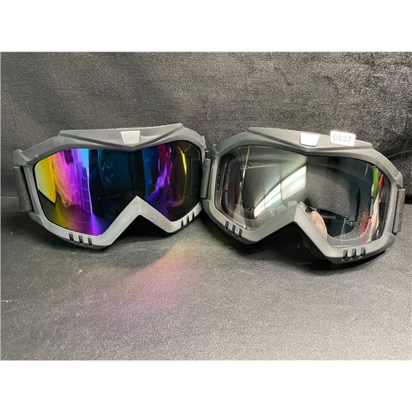 2-Pack of Adult Motorcycle Goggles/ATV/Off-Roading Sport Goggles - New