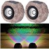 Image 1 : 2 LED Coloured Solar Rock Lights/Spot Lights for Outdoors/Lawn & Garden - NEW