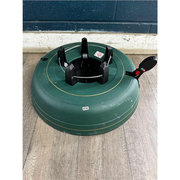 1 Heavy Weighted 17inch Christmas Tree Stand with Easy Ratchet Tree Lock - Used
