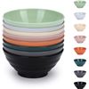 Image 1 : 1 8-Pack of Evanda MultiColour 25oz Plastic Bowls - New