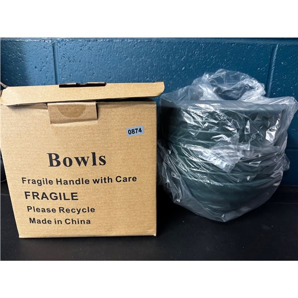 1 8-Pack of Evanda Green 25oz Plastic Bowls - New