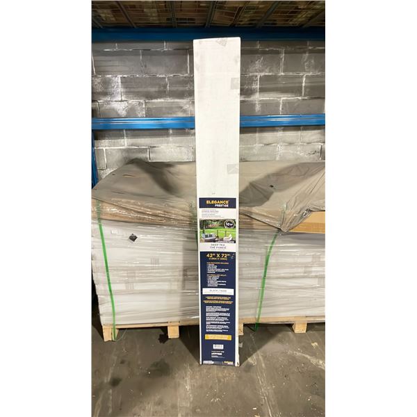 PALLET OF ELEGANCE PREMIUM COMPOSITE 45" X 72" DECK RAILING *DEEP TEA* FOR STRAIGHT & STAIR RAILING