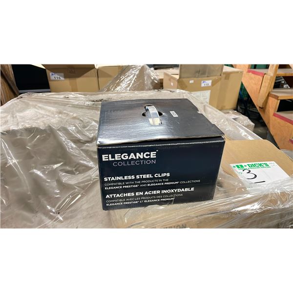 PALLET OF 256 SQ FT ELEGANCE COLLECTION STAINLESS STEEL CLIP FASTENERS *COMPATIBLE WITH PRESTIGE /