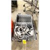 Image 1 : PAIR OF HARD TRANSPORT CASES & 3 POWER CABLES