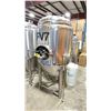 Image 2 : STAINLESS STEEL JACKETED CONE BOTTOM COMMERCIAL BREWERY FERMENTATION TANK W/FRONT ACCESS ON TRI-LEGS