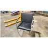 Image 2 : 6 CHROME METAL FRAMED BLACK LEATHER LOOK RESTAURANT ARMCHAIRS *MUST TAKE ALL*