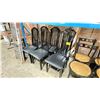 Image 3 : 6 WOOD FRAMED BLACK HIGH BACK RESTAURANT SIDE CHAIRS & 4 BLACK METAL FRAMED CAFE CHAIRS