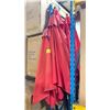 Image 1 : 6 - RED COMMERCIAL ASSORTED HEIGHT PATIO UMBRELLAS & 1 BLACK METAL UMBRELLA STAND